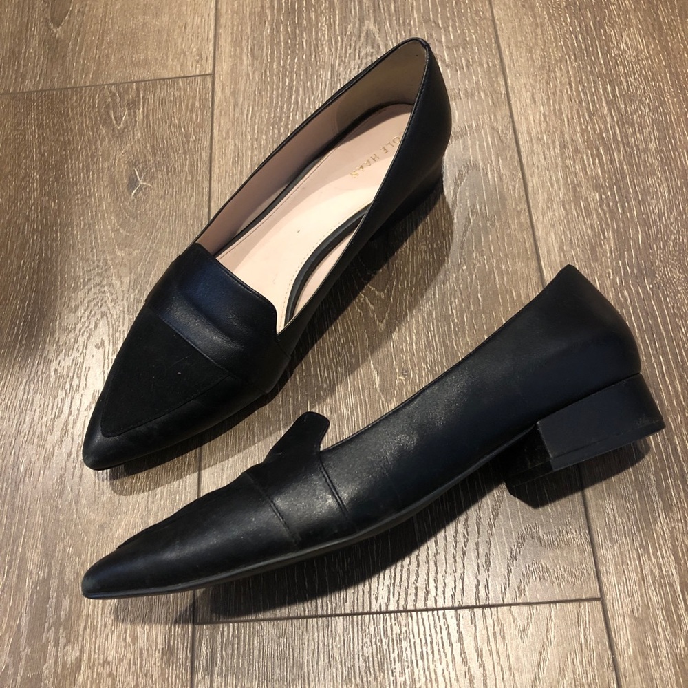 Cole Haan black leather mules women’s size 9 suede